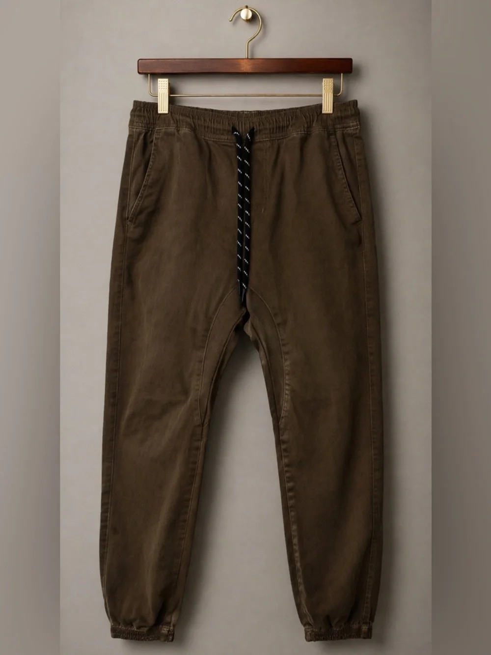 Charles and a Half Brown Jogger Pants Size L Stretch Elastic Waist Mens / Unisex